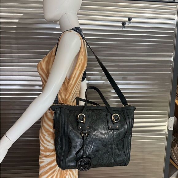 Gucci Rare Python Charm 2 Way Tote Bag - Picture 15 of 16